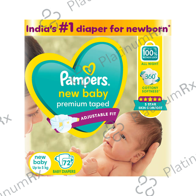 Pampers Taped New Baby Diaper NB 72s