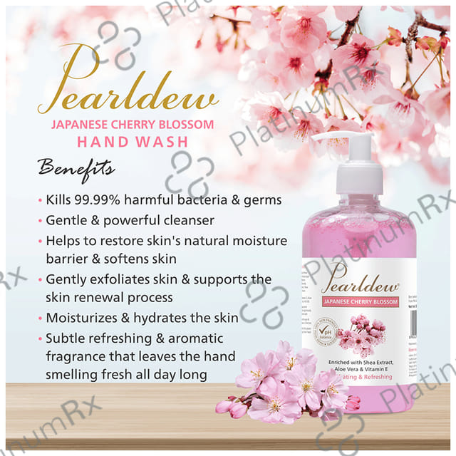 Pearldew Japanese Cherry Blossom Handwash (500ml Each) 1 Bottle