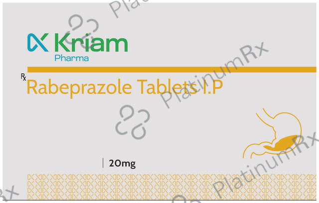 Kriam Pharma 20mg Rabeprazole Tablet 15s