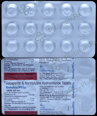 Gabaloy NT 100/10mg Tablet 15s
