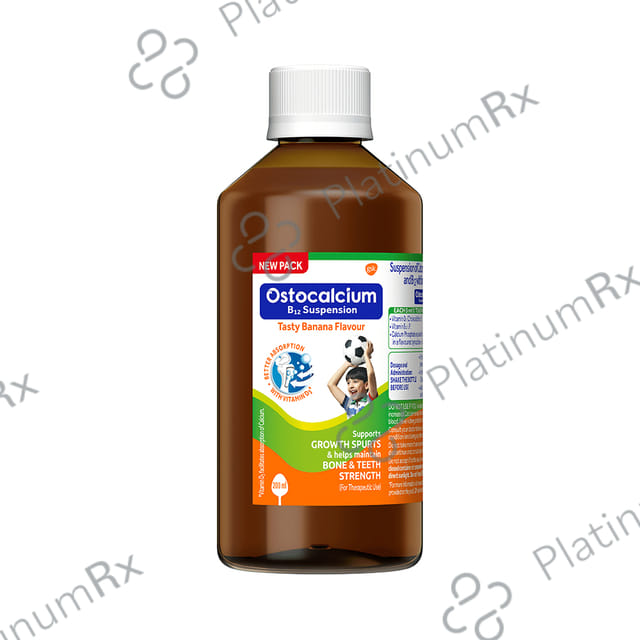 Ostocalcium B12 Banana Flavour Syrup 200ml