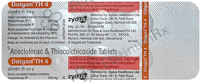 Dolgon TH 100/4mg Tablet 10s