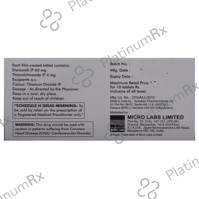 Etorica MR 60/4mg Tablet 10s