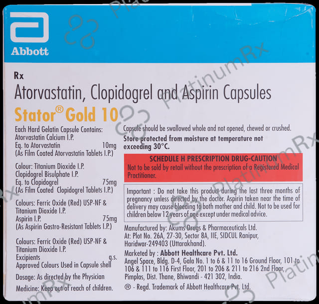 Stator Gold 10mg Capsule 15s