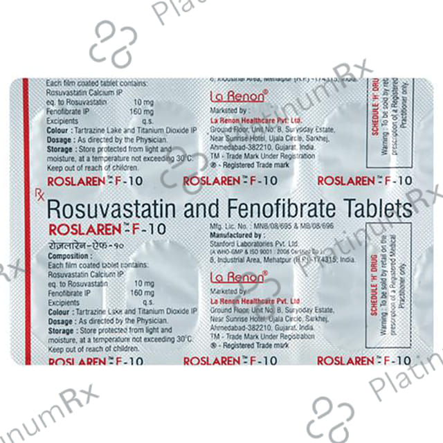 Roslaren F 10/160mg Tablet 10s