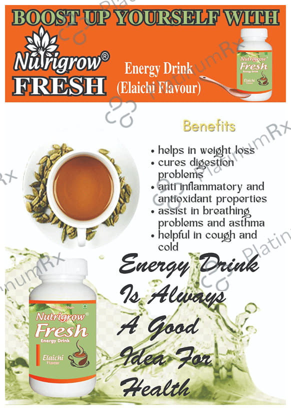 Nutrigrow Fresh Energy Drink Elaichi