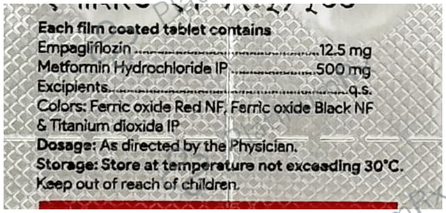 Empashield M 12.5/500mg Tablet 10s