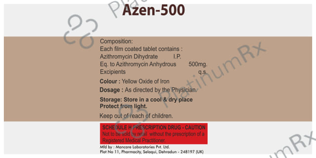 Azen 500mg Tablet 3s