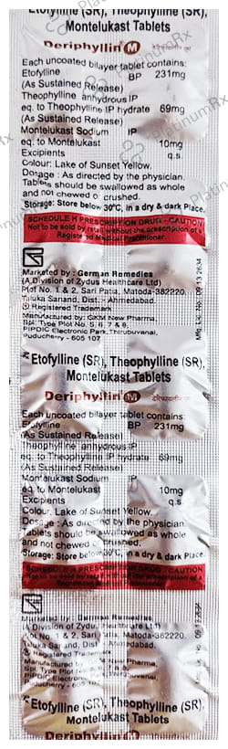 Deriphyllin M 231/69/10mg Tablet SR 10s