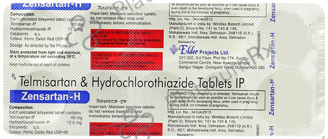 Zensartan H 40mg/12.5mg Tablet 10s