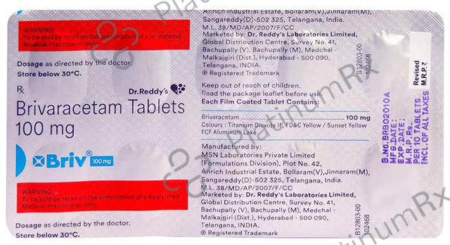 Briv Plus 100mg Tablet 10s