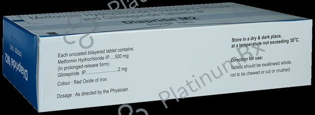 Diapride M2 2/500mg Tablet PR 15s