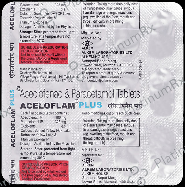 Aceloflam Plus 100/325mg Tablet 15s