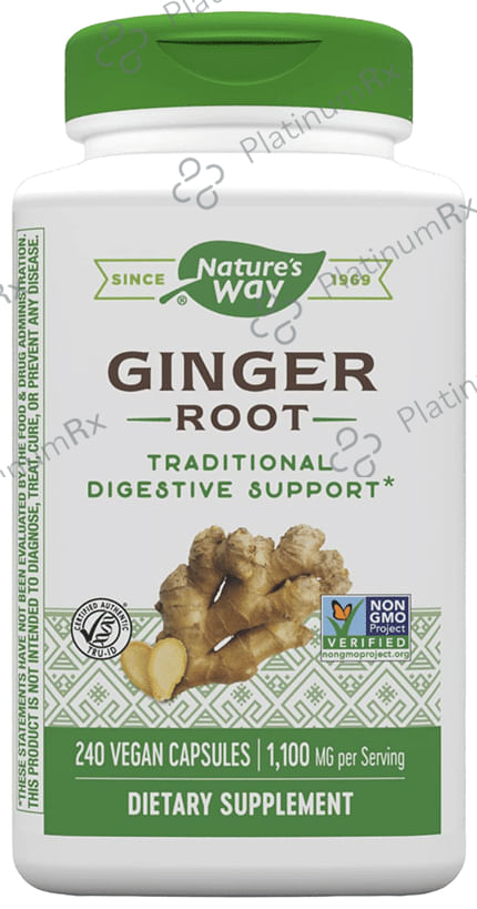 Nature's Way Ginger Root 1100mg Vegan Capsules