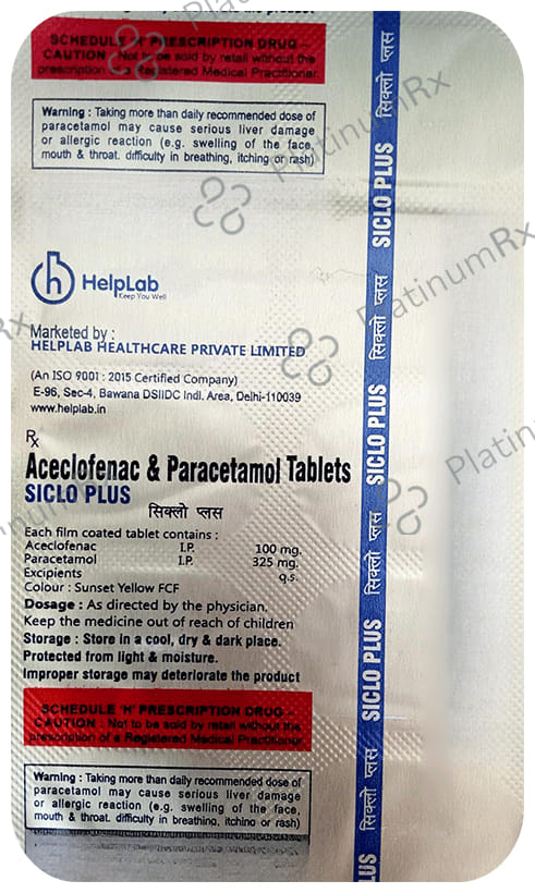 Siclo Plus 100mg/325mg Tablet
