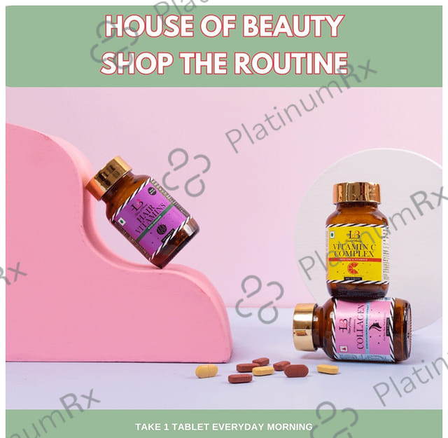 House of Beauty Hydrolyzed Collagen with Hyaluronic & Rosehip Extract Tablet