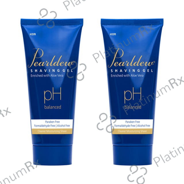 Pearldew PH Balanced Shaving Gel (100gm Each) 2 Tubes