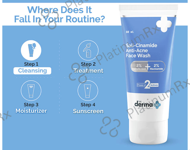 The Derma Co Sali-Cinamide Anti-Acne Face Wash