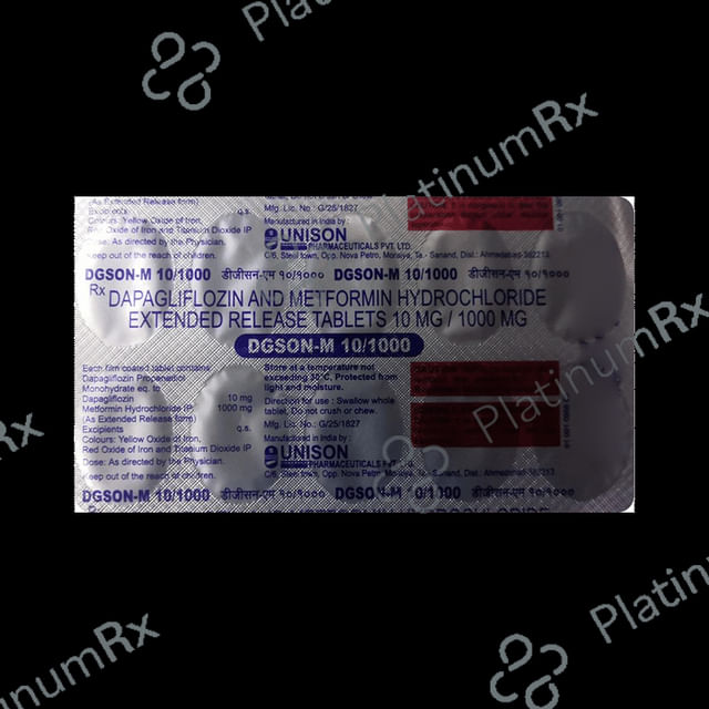 Dgson-M 10/1000mg Tablet ER 10s