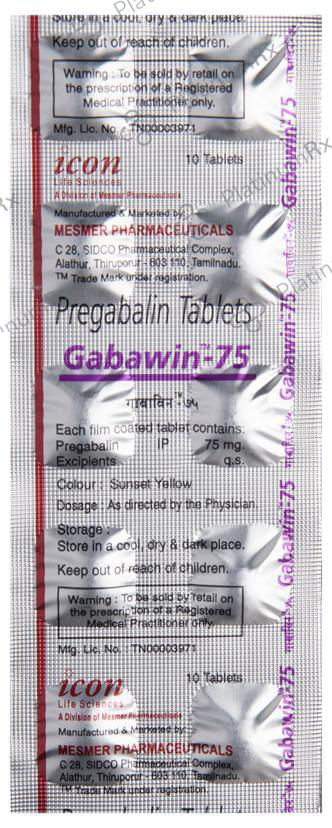 Gabawin 75 Tablet