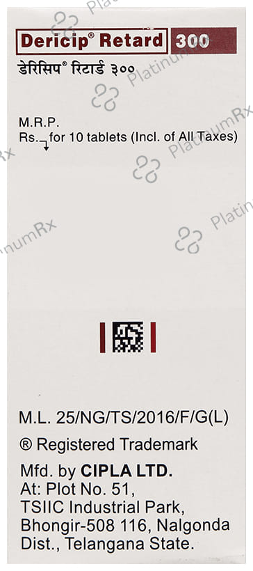 Dericip 300mg Retard PR Tablet 10s