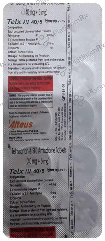 Telx AM 40/5mg Tablet 10s
