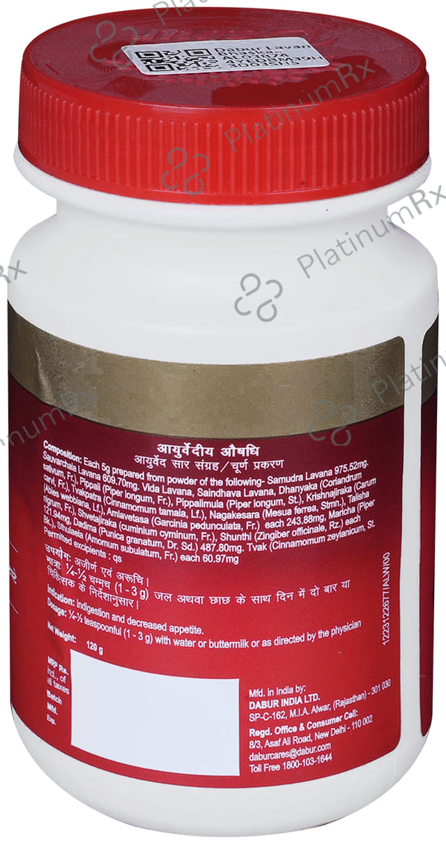 Dabur Lavan Bhaskar Churna - Manages Appetite, Digestion & Gas 120 gm