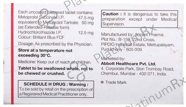Supermet H 12.5/47.5mg Tablet 10s