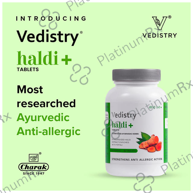 Vedistry Haldi+ Tablet For Skin Allergy And Skin Health