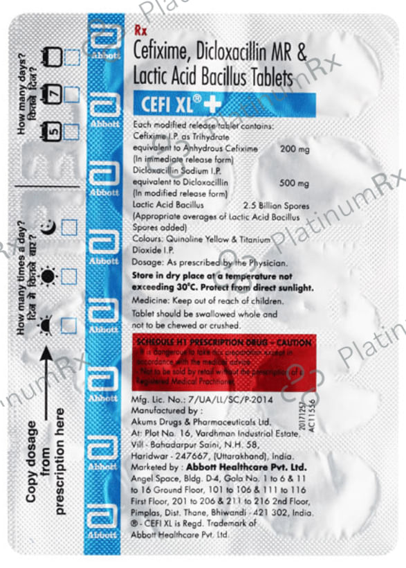 Cefi XL + Tablet MR 10s