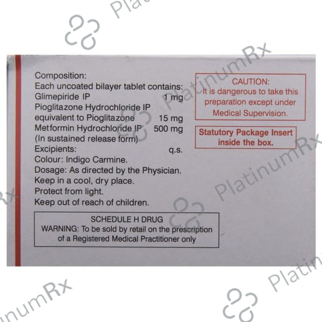 Triglimiprex 1/500/15mg Tablet SR 10s