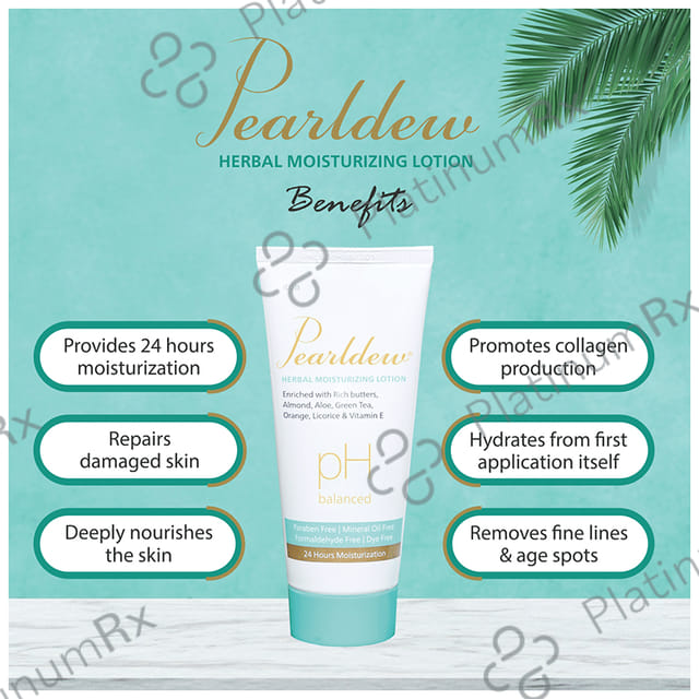 Pearldew Herbal Moisturizing Lotion (100gm Each) 1 Tube
