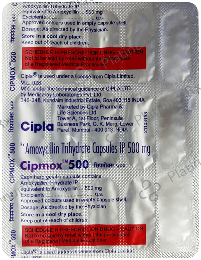 Cipmox 500mg (Yellow) Capsule 15s