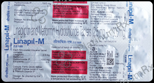 Linapil M 2.5/1000mg Tablet 10s