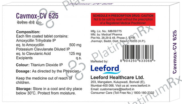 Cavmox CV 625mg Tablet 10s