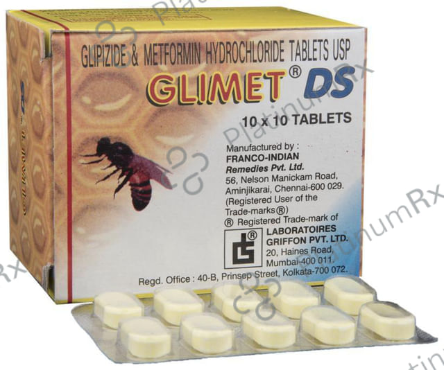 Glimet DS 5/500mg Tablet 10s
