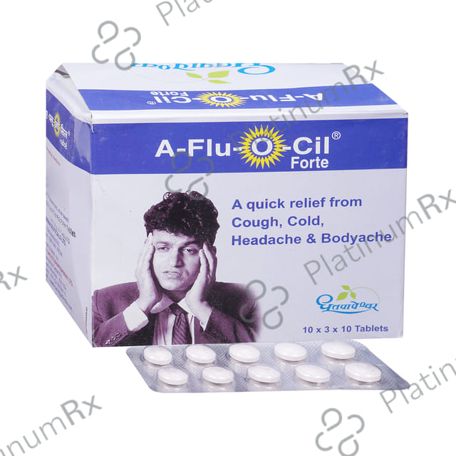 Dhootapapeshwar A Flu-O-Cil Forte Tablet - Relieves Cough, Cold, Headache & Bodyache