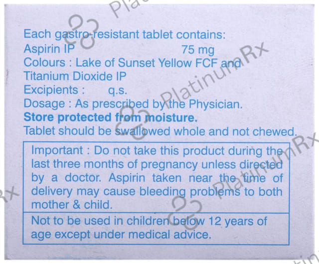 Ecosprin 75mg Tablet 14s