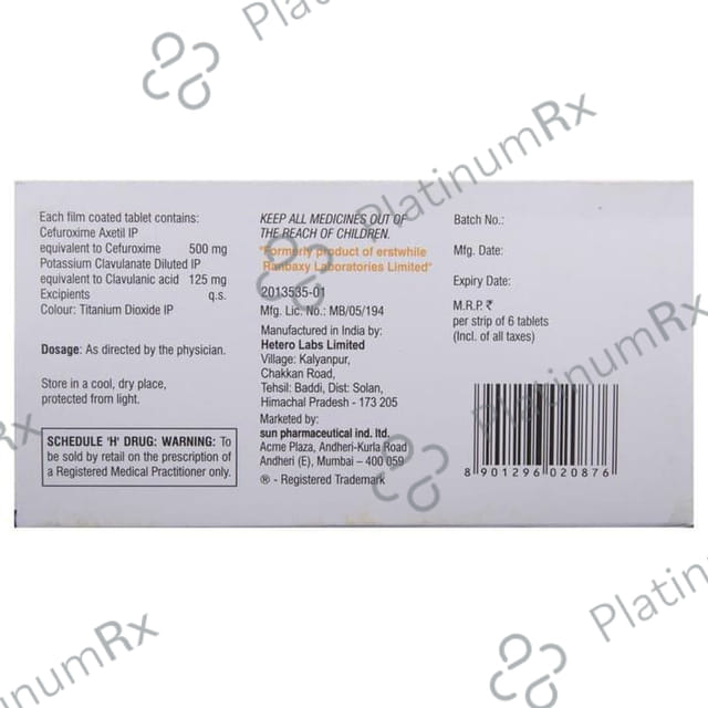 Ceroxim XP 625mg Tablet 6s