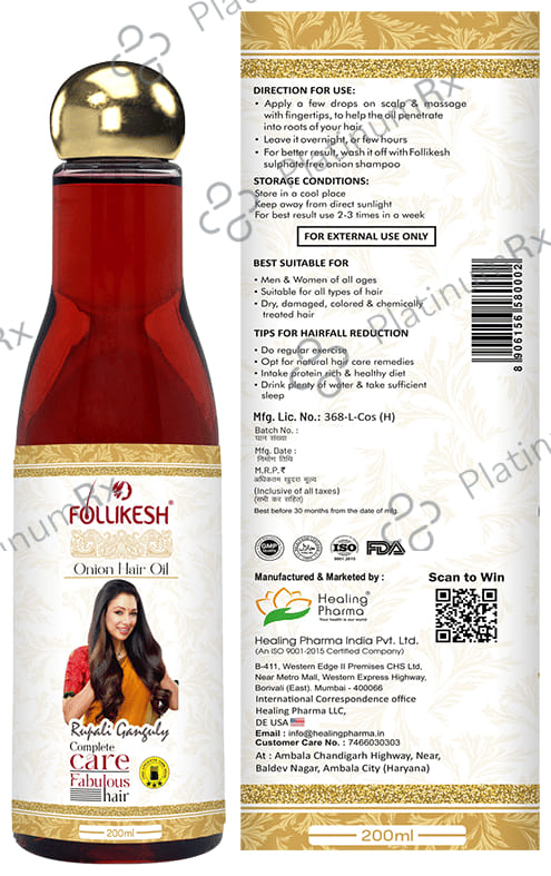 Follikesh Onion Hair Oil 200ml