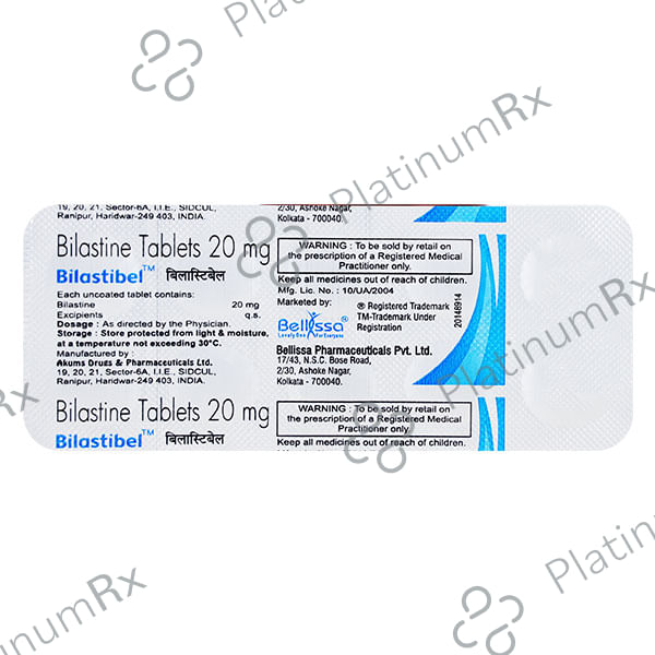 Bilastibel 20mg Tablet 10s