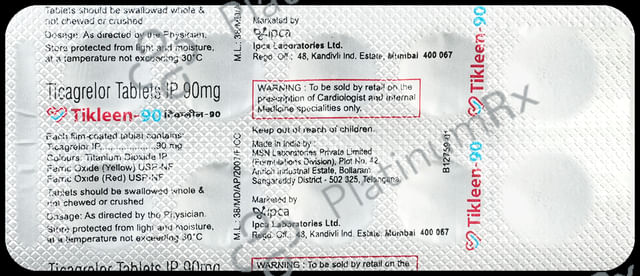 Tikleen 90mg Tablet 10s