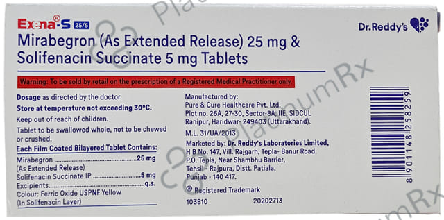 Exena S 25/5mg Tablet 10s