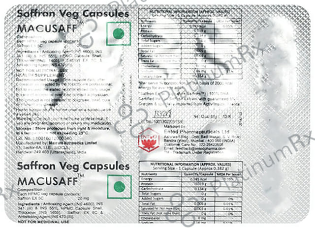 Macusaff Capsule 10s