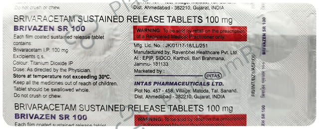 Brivazen SR 100mg Tablet 10s