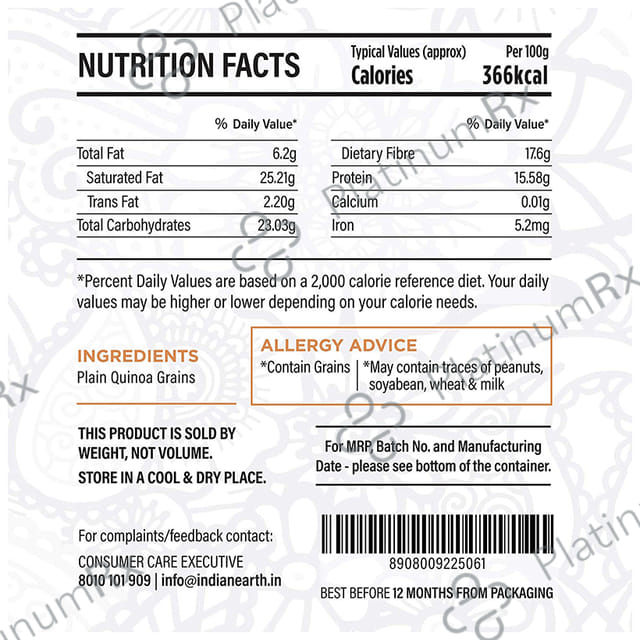 Indian Earth Plain Quinoa Grains