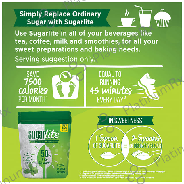 Sugarlite 50% Less Calories+ - Blended Sugar with Stevia