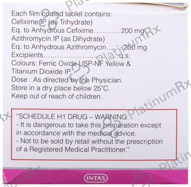 Ceftas AZ 250/200mg Tablet 10s