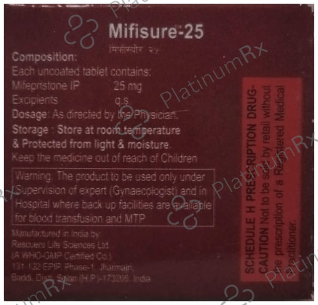 Mifisure 25mg Tablet 10s
