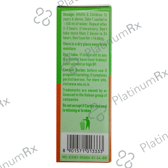 Eno Jeera Ajwain Flavour Sachet 60s